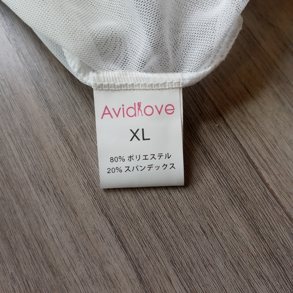 Avid Love Intimate Sleepwear with Lace, Bows, & Garters Sz XL NWT - Picture 5 of 6